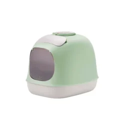 Design overdekte kattenbak met filter en schoonmaakaccessoires Groen