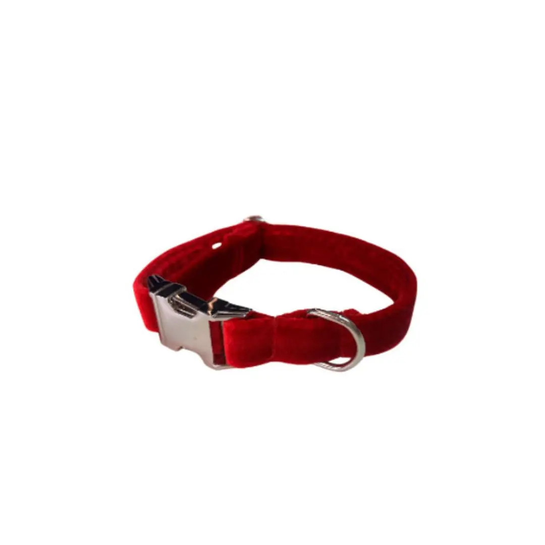 Halsband in Rood Fluweel - Izala Dog - Afbeelding 2