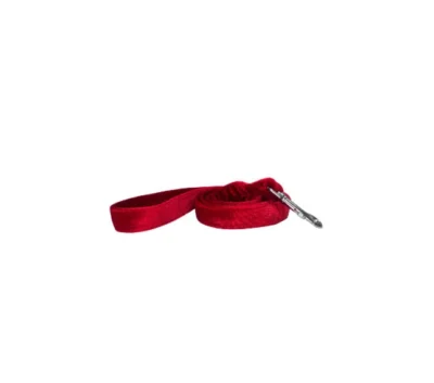 Leiband in Fluweel Rood - Izala Dog - Afbeelding 2