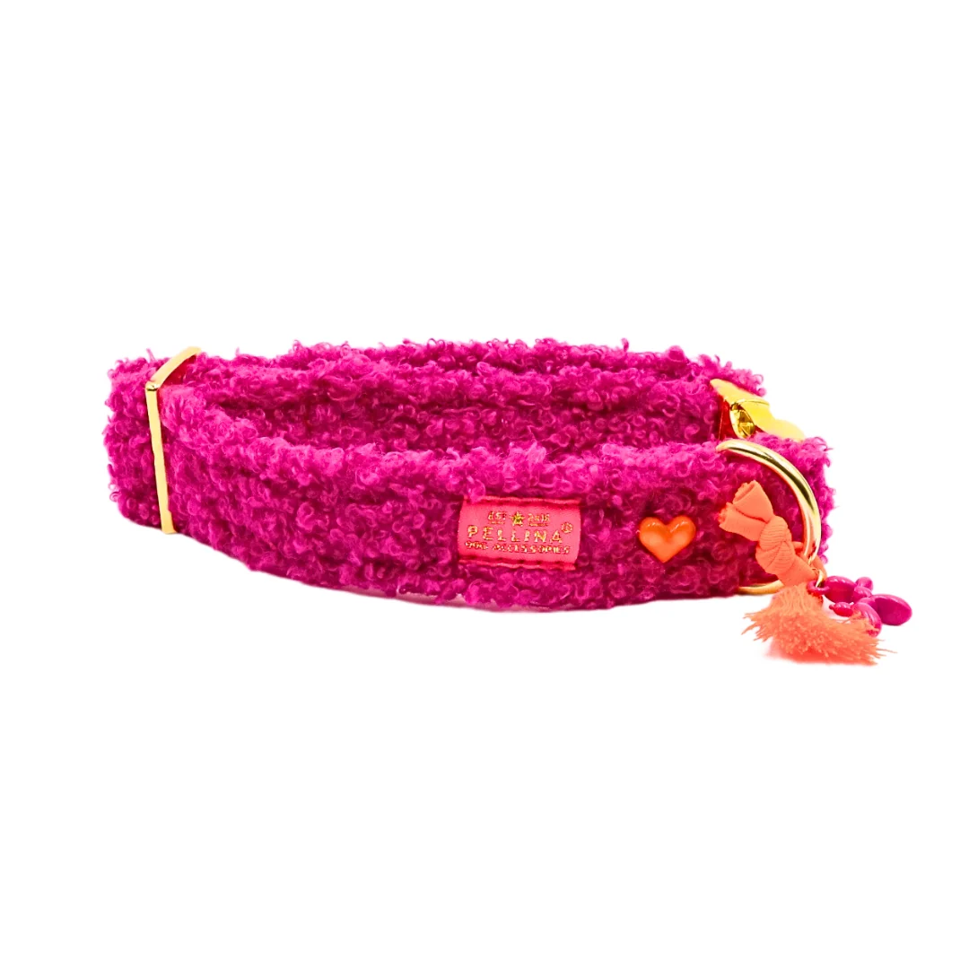 Teddy Halsband CosyLove in Fuchsia Roze