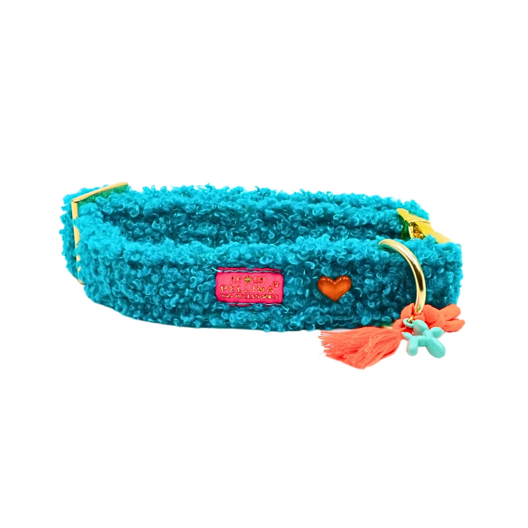 Teddy Halsband CosyLove in Fel Blauw