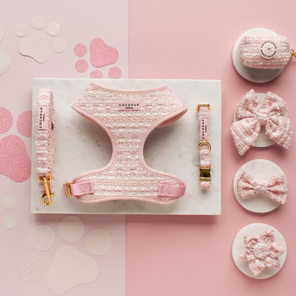 Roze Getextureerde Tweed Matrozenstrikje - Afbeelding 2