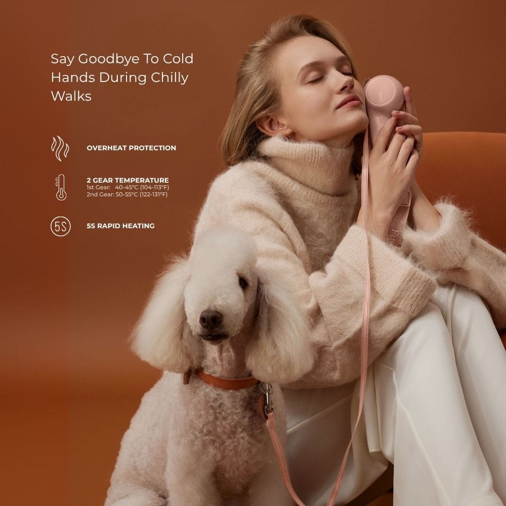 Full Option Luxe Leiband met Handverwarming en Powerbank Zandkleur - Afbeelding 3