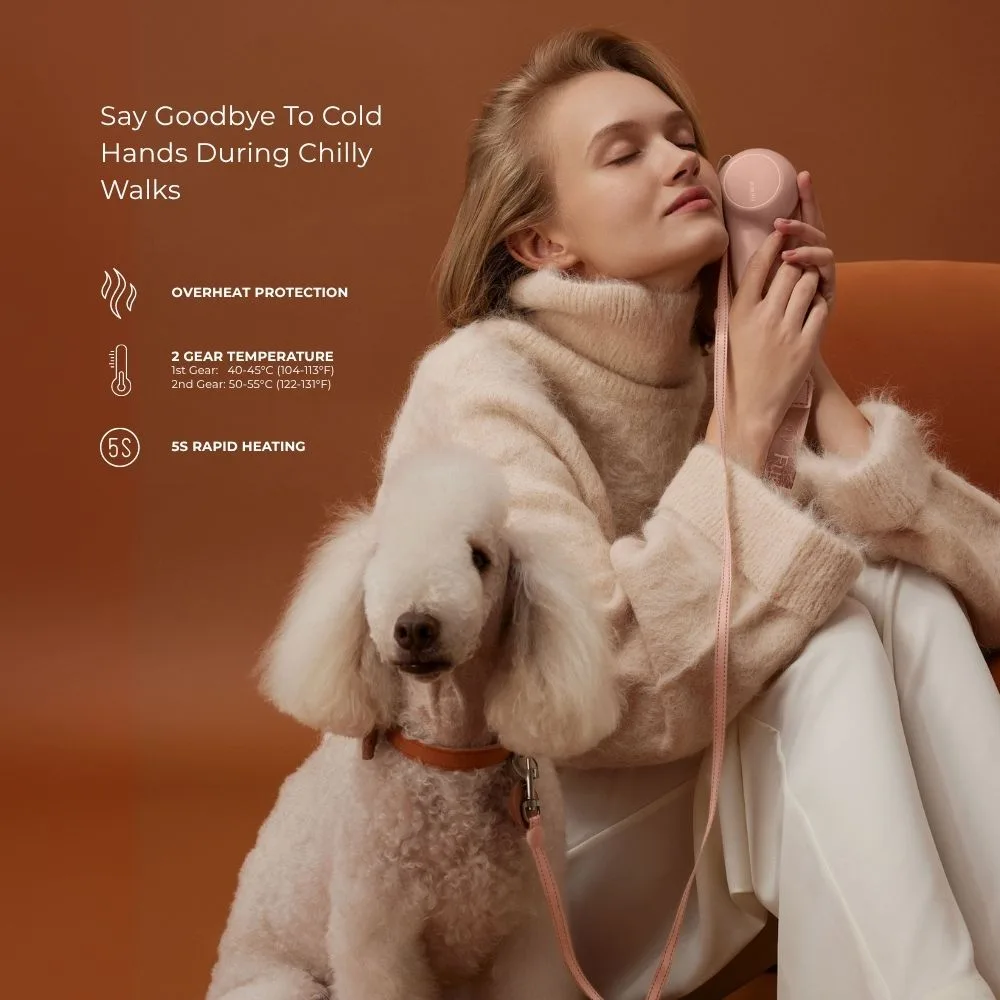 Full Option Luxe Leiband met Handverwarming en Powerbank Beige - Afbeelding 3